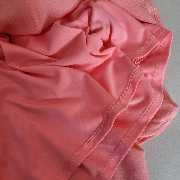 Torrid Pink Long Sleeve Sheer Shoulder Popover Skater Dress - Size 00 / M / 10 - Picture 6 of 8